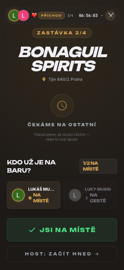 DrinksUp — check-in na baru
